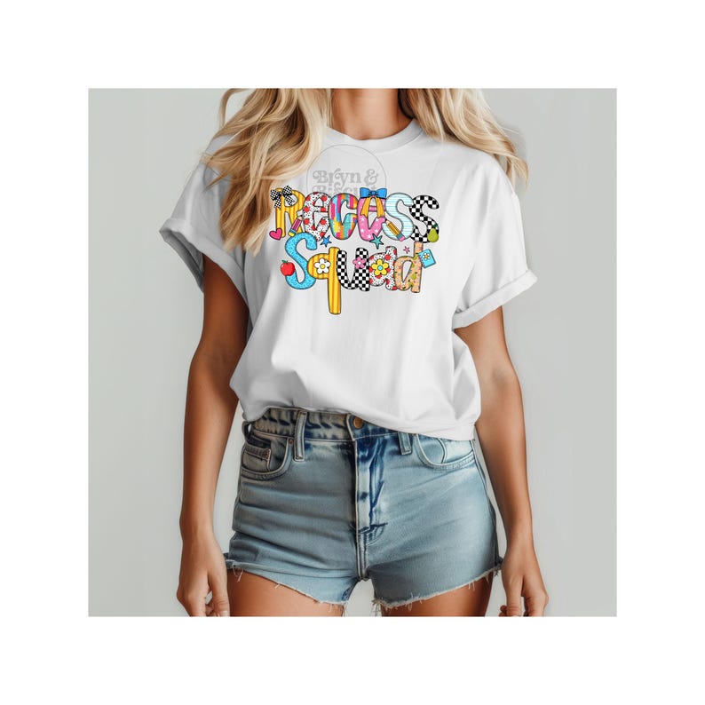 Recess Lettering Recess Squad Doodle Letters PNG: School Design (digital Download - Etsy