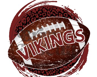 Vikings Football Cheetah Mascot - Maroon Sticker Decal (Digital Download PNG)