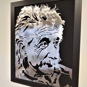 Albert Einstein 16x20 Framed Metal Wall Hanging