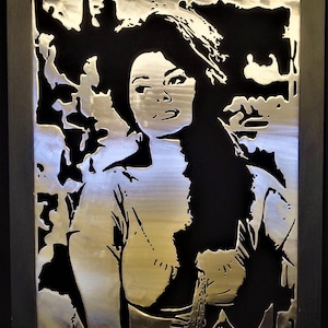Sophia Loren Silhouette 16x20 Framed Metal Wall Hanging