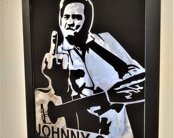 Johnny Cash Silhouette - Etsy