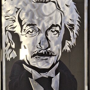 Albert Einstein 12x16 Framed Metal Wall Hanging