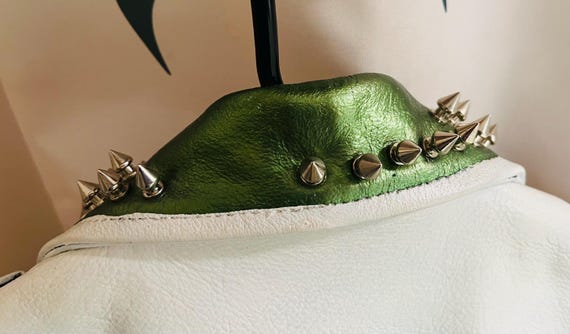 Painted Leather Punk Jacket - image 10