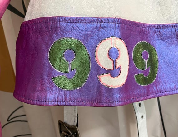 Painted Leather Punk Jacket - image 9