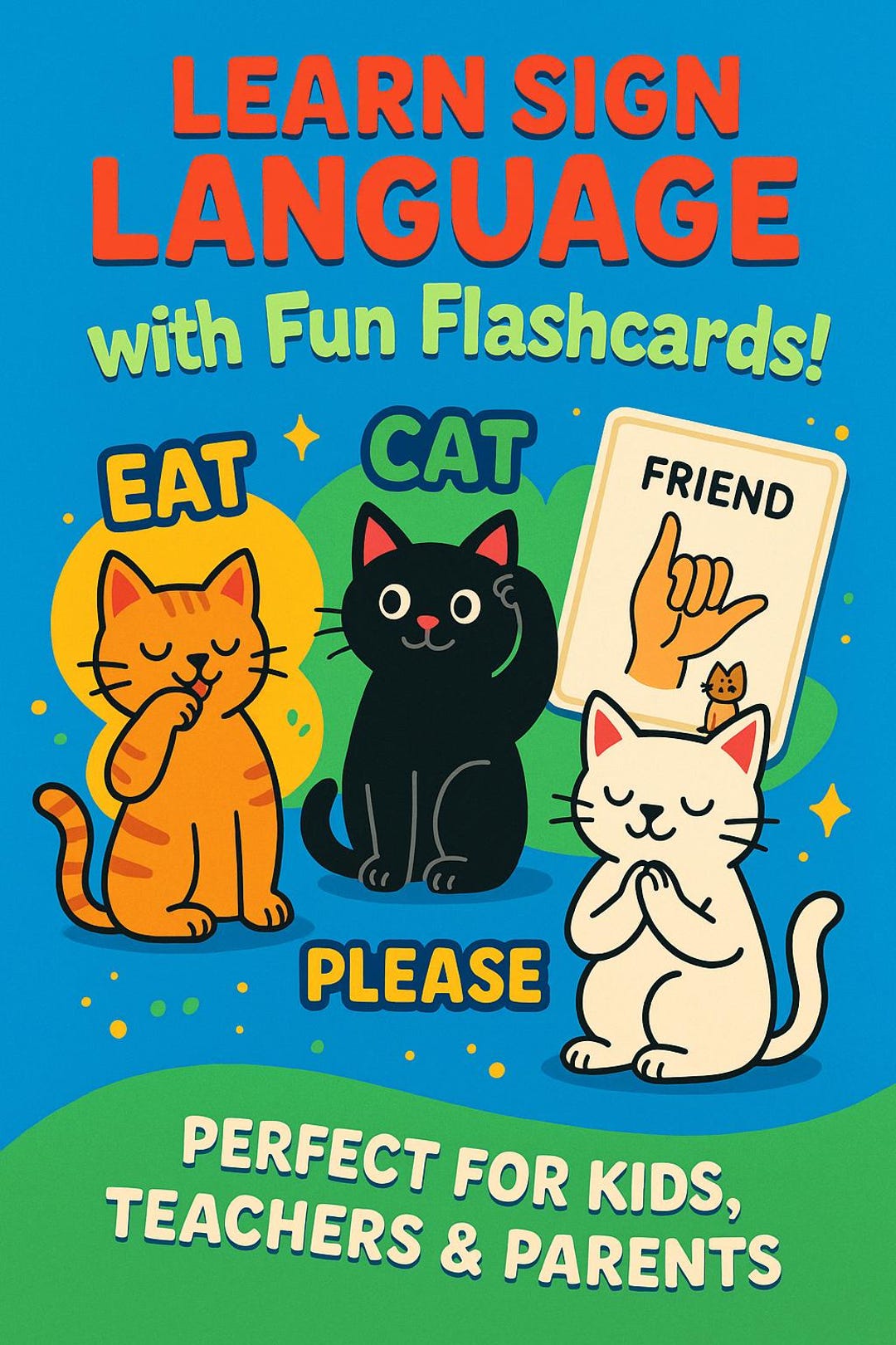 Flashcard American Sign Language | Fun Activity - Etsy