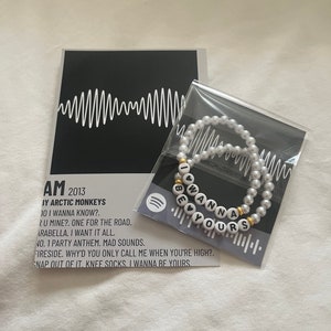 Artic Monkeys Inspired Matching Bracelets and Poster Set