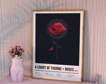 Minimal Rose Print, Dark Romance Gothic Poster (Digital Download)