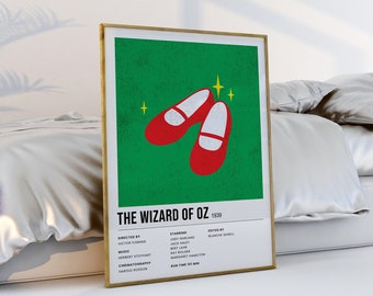 Wizard of Oz Ruby Slippers Poster, Classic Movie Art (Digital Download)