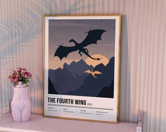Minimal Dragon Art Print, Fantasy Wall Art, Dark Academia Decor (Digital Download)