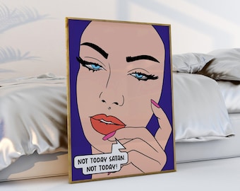 Pop Art Feminist Print, Sassy Woman Illustration