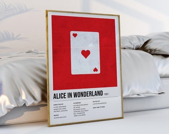 Queen of Hearts, Alice in Wonderland Movie Poster (Digital Download)