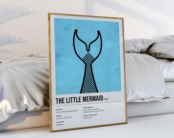 Little Mermaid Poster | Hans Christian Andersen Typographic Print (Digital Download)