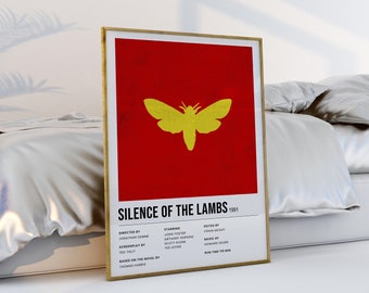 Silence of the Lambs Poster | Typographic Film Art (Digital Download)