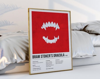 Dracula Movie Poster, Minimalist Vampire Art (Digital Download)