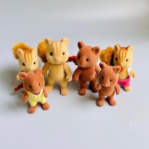 Sylvanian Families Squirrels, CHOOSE YOUR OWN! Vintage Sylvanian Furbank Squirrels, Oakwood Squirrels Original 80&#39;s 90&#39;s Sylvanians