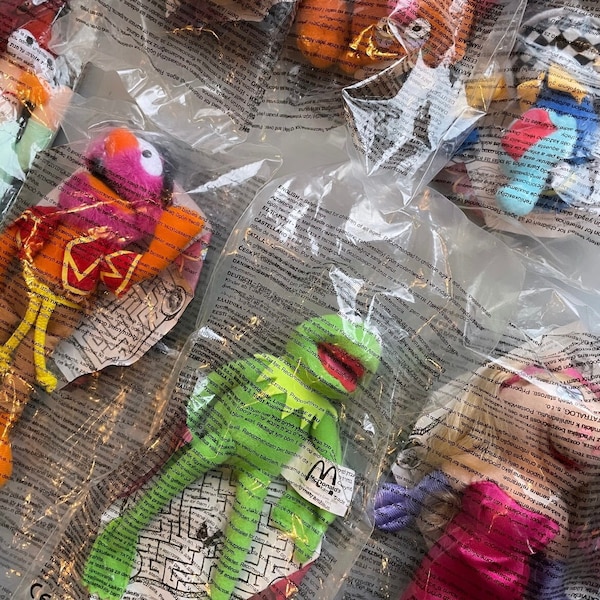 Die Happy Meal-Spielzeuge zum 25-jährigen Jubiläum der Muppets, versiegelt! WÄHLEN SIE IHR EIGENES, 2002 Muppets Plüsch McDonalds Kermit, Miss Piggy, Animal Etc