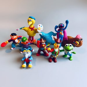 Sesamstraße Applause Pvc Figuren, WÄHLEN SIE IHRE EIGENEN, Vintage Muppet Babies Figuren, großer Vogel, Kermit, Snuffleupagus