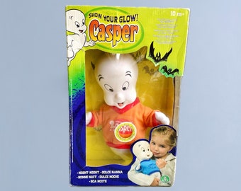 Casper The Friendly Ghost Show Your Glow Boxed Doll, Cute 2000's Casper Glowing Light Up Casper Cartoon Ghost