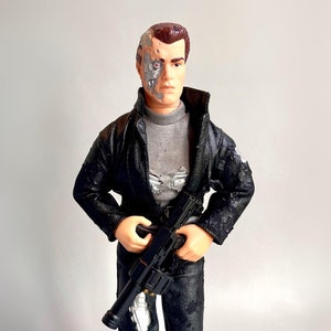 Terminator T-800 Kenner Action Figure, Arnold Schwarzenegger Action Figure 12" Collectors Edition Terminator 2 Arnie Large Action Fig