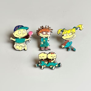 Rugrats Pin Badges, CHOOSE YOUR OWN, 90&#39;s Nickelodeon Pin Badges, Tommy Pickles, Angelica Pickles, Chuckie & Lil, Enamel Pin Badge