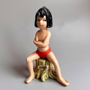 Rare Disney Enesco Vintage Mowgli, 1960&#39;s Ceramic Jungle Book Mowgli Figure Vintage Disney REPAIRED