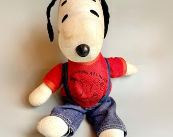 LARGE Snoopy Peanuts Toy Doll, 1950's - 60's Vintage Snoopy