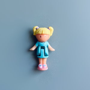 Tiny Tina Figurine, Polly Pocket Vintage Doll Pretty Hair Play Set Spare Figure,  90&#39;s Bluebird Toys