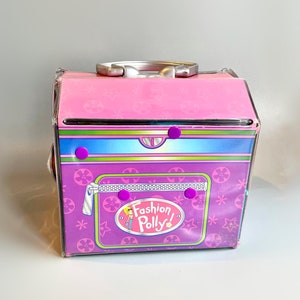 Polly Pocket Super Stylin Mal, Mattel 2001 Vintage Polly Pocket Fold Up Mall Shopping Hair Salon Carry Case
