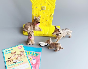 Puppy in My Pocket Heidi Duke COMPLETE Family, 90's Puppy in My