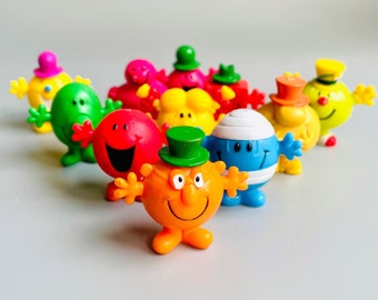 Mr Men Pencil Top Figures, CHOOSE YOUR OWN 90&#39;s Retro Mr Men Mini Figures, Mr Men Little Miss, Little 1997 90&#39;s Stationary