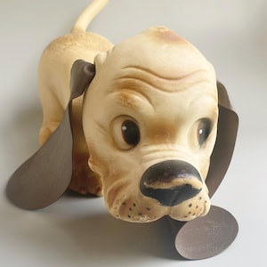 Edward Mobley Homer The Hound 1960&#39;s, Kitsch Hound Dog Squeaker, 1960&#39;s Rubber Squeek, Vintage Squeaker Kitsch Dog With Flappy Ears & Tail