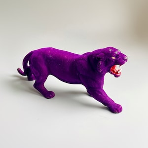 期間限定【Vintage】パープルパンサー 陶器 PURPLEPANTHER He-man Panthor Motu 80's Vintage Purple Flocked Panther Battle Cat