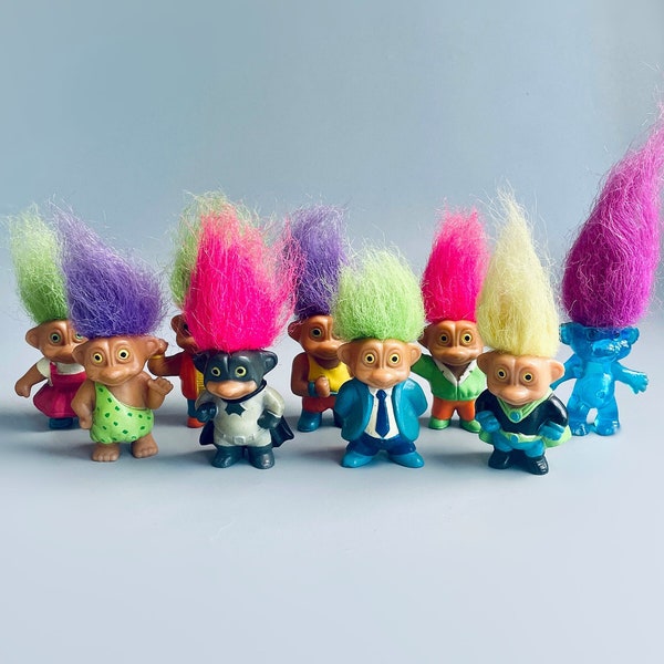 Vintage Soma Trolls, CHOOSE YOUR OWN, Small 90's Troll Dolls, Pick Your Own Vintage Troll Figure, Superhero Troll etc.
