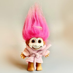 Russ Cold Cream Troll, Face Mask Troll With Hair Rollers, Spa Day Troll Doll, 90&#39;s Russ Troll