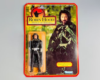 Kenner Robin Hood Prince Of Thieves Carded Figure, Sheriff Of Nottingham With Sword MOC Action Figure 90's Alan Rickman EXCELLENT