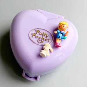 POLLY POCKET COEUR mauve Pretty bunnies incomplet 1993 bluebird EUR 27,99 - FR