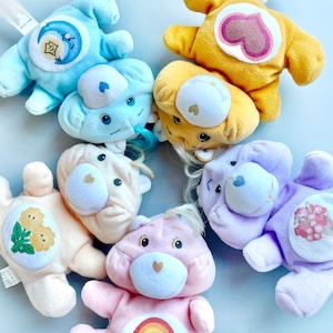 Vintage Care Bear Beanlings Plush Kenner Care Bear Beanies, CHOOSE YOUR OWN Care Bear Plushies With Hair, Cheer Bear, Tenderheart