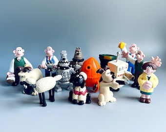 Figurines Wallace et Gromit | CHOISISSEZ LE VTRE | Petites figurines Wallace et Gromit, Shaun le mouton, Wendolene, Preston
