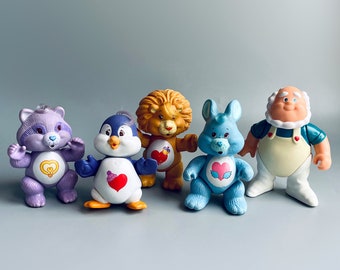 Vintage Care Bear Cousins Figurines, Posable Care Bear Figure | CHOOSE YOUR OWN |Bright Heart Raccoon, Cozy Heart Pengiun etc