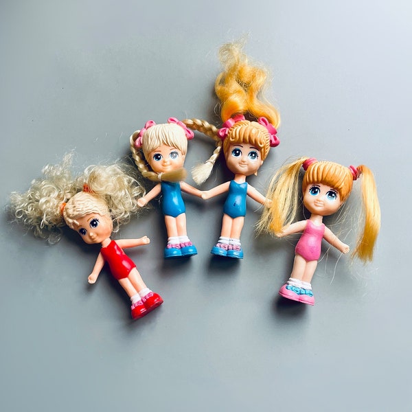 Little Snap Dolls, CHOOSE YOUR OWN, The Dolls You Dress With A Snap, Plastic Pvc Flat Dolls With Hair, Chap Mei Dolls