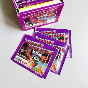 Pegatinas Panini de Transformers, pegatinas vintage de los 90, álbum de pegatinas, selladas, nuevas, originales, de los 90, de Transformers Robots.