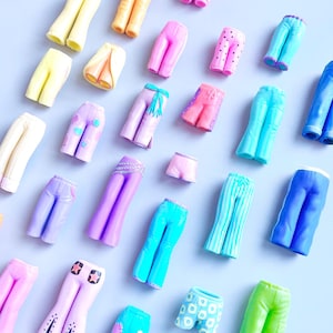 Fashion Polly Pocket Trousers Shorts 2000s, CHOOSE YOUR OWN, Vintage Y2K  Polly Pocket Mattel for 3.5&quot; Large Polly Pocket Gummy Clothes,