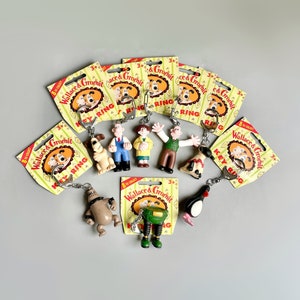Wallace & Gromit Schlüsselanhänger | WÄHLEN SIE IHRE EIGENE | Wallace And Gromit Kleine Figuren, Shaun Das Schaf, Wendolene, Preston, Die falsche Hose