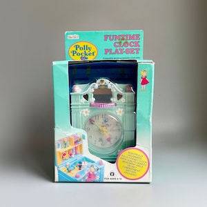 Polly Pocket Funtime Clock Play Set In Original Box, Boxed Polly Pocket 90&#39;s Toys, Vintage Polly Pocket Clock COMPLETE & WORKING