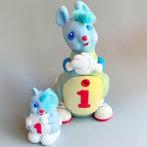 Keypers Kangaroos Hero And Little League, Vintage Tonka Keypers Kangaroos 80&#39;s Girls Toys Choose Your Own, Blue Cute Kangaroo And Baby