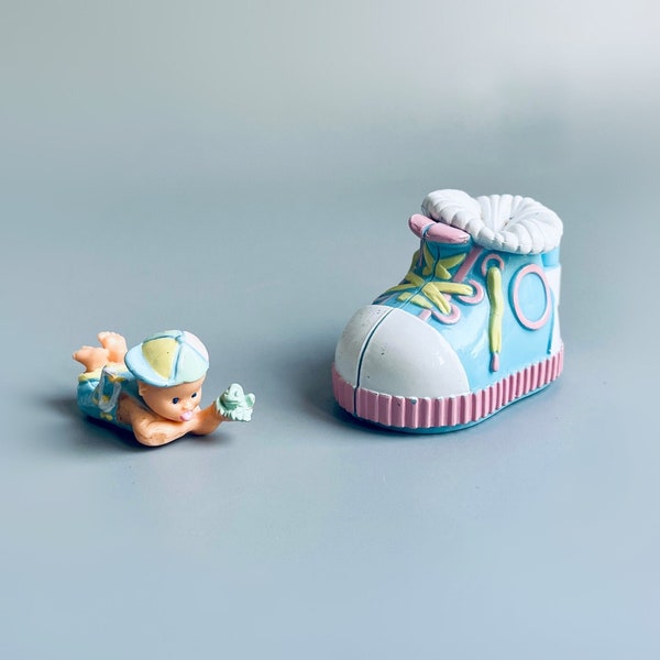 Stompy and His Sneaker, Dude and his Sneaker Mimi And The Goo Goos, Tiny 90's Toys Baby In Shoe House, Vintage BBT