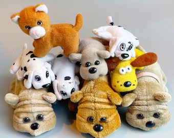 Fakie Pound Puppies Minis Babies, CHOOSE YOUR OWN, 90's Pound Puppy Dupes, Kennel Kuddlee Plush Vintage