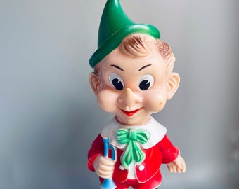 Vintage 1960's PINOCCHIO Ledra Rubber Squeak Doll ITALY 9.25