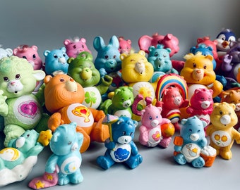 Vintage Care Bear Figurines, Posable Care Bear Figure, Miniature Figurines | CHOOSE YOUR OWN |Grams Bear, Love A Lot, Care Bears With Hair