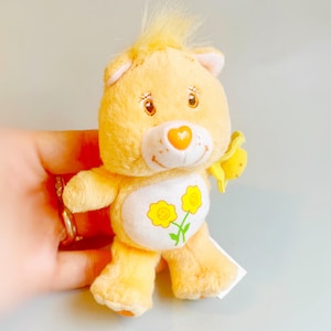 Friend Bear Vintage Care Bear Plush, 2004 McDonalds Care Bear Mini Plush, Care Bear With Flowers Small Cuddly Happy Meal